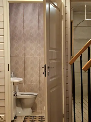 Separate toilet on the ground floor